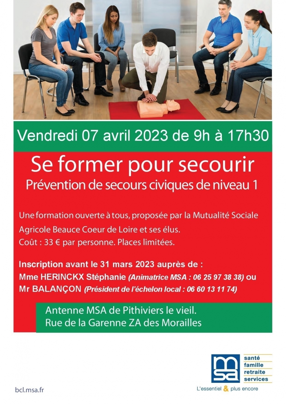 Se former pour secourir - Commune de Boynes