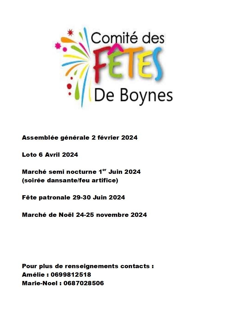 animation 2024 - Commune de Boynes