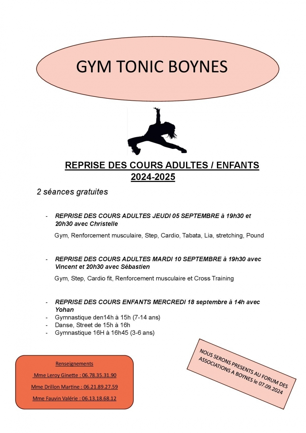 Reprise des cours - Commune de Boynes