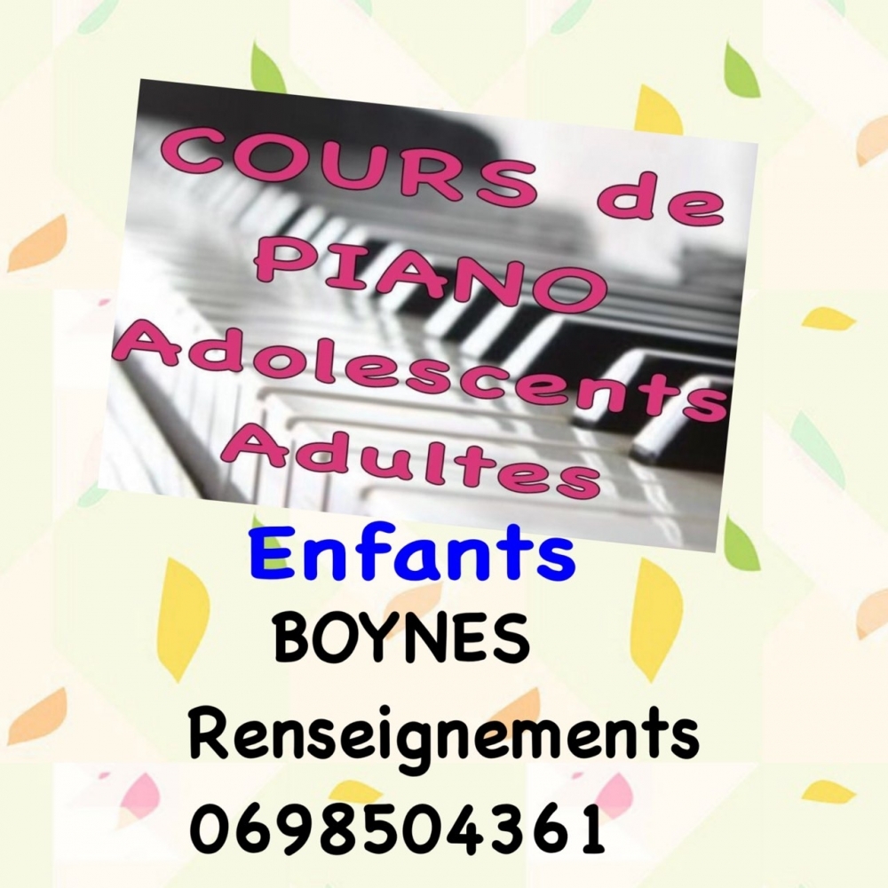 cours de piano - Commune de Boynes