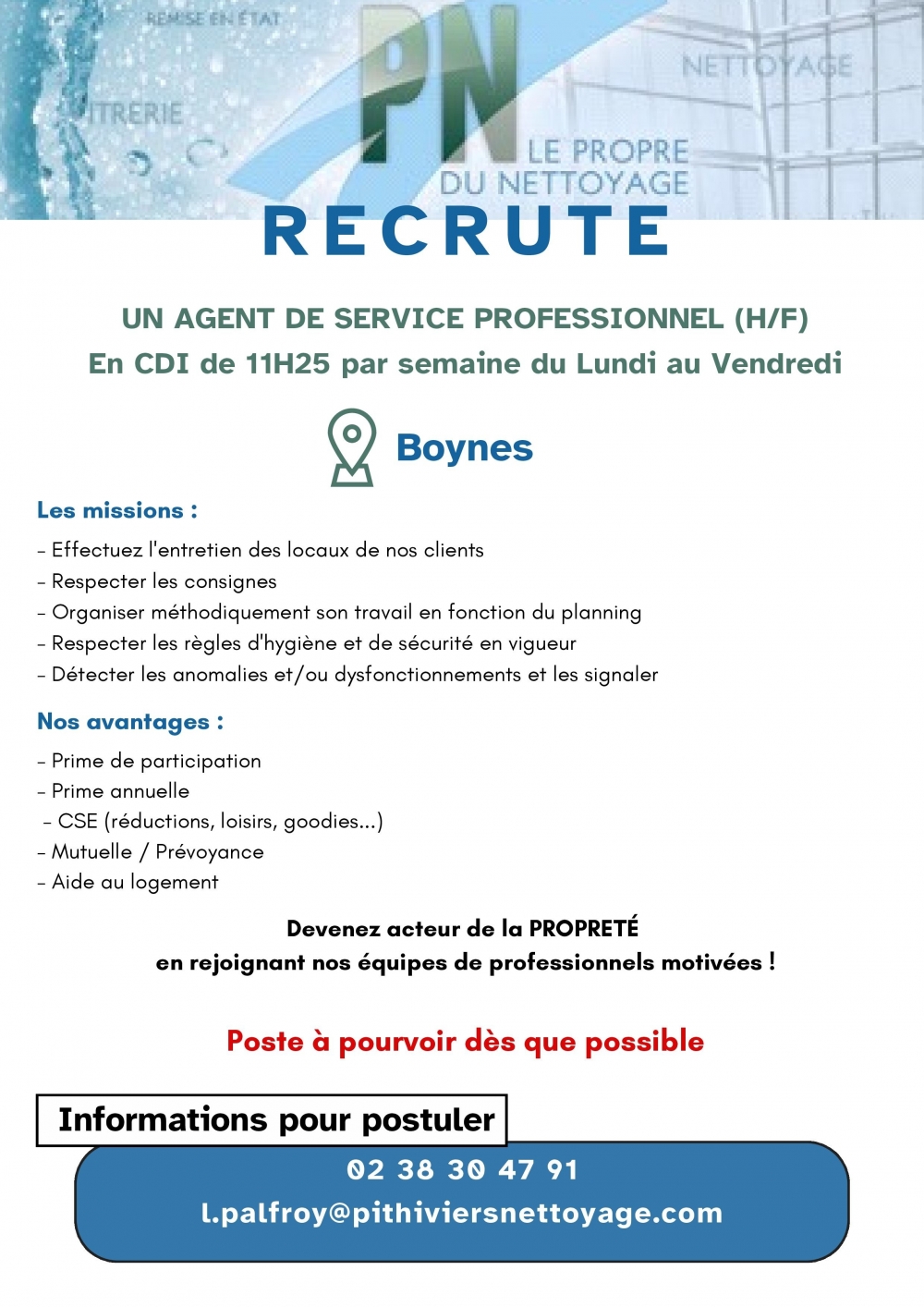 Pithiviers nettoyage - Commune de Boynes