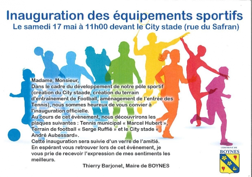 inauguration sportif - Commune de Boynes