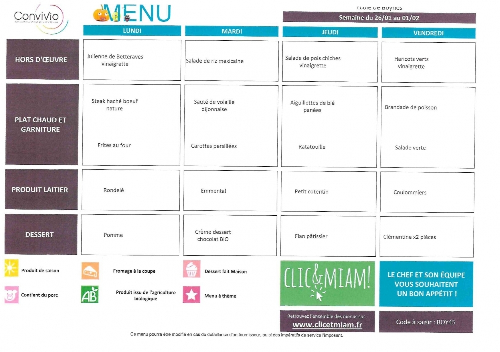 du 26 au 31 janvier - Commune de Boynes