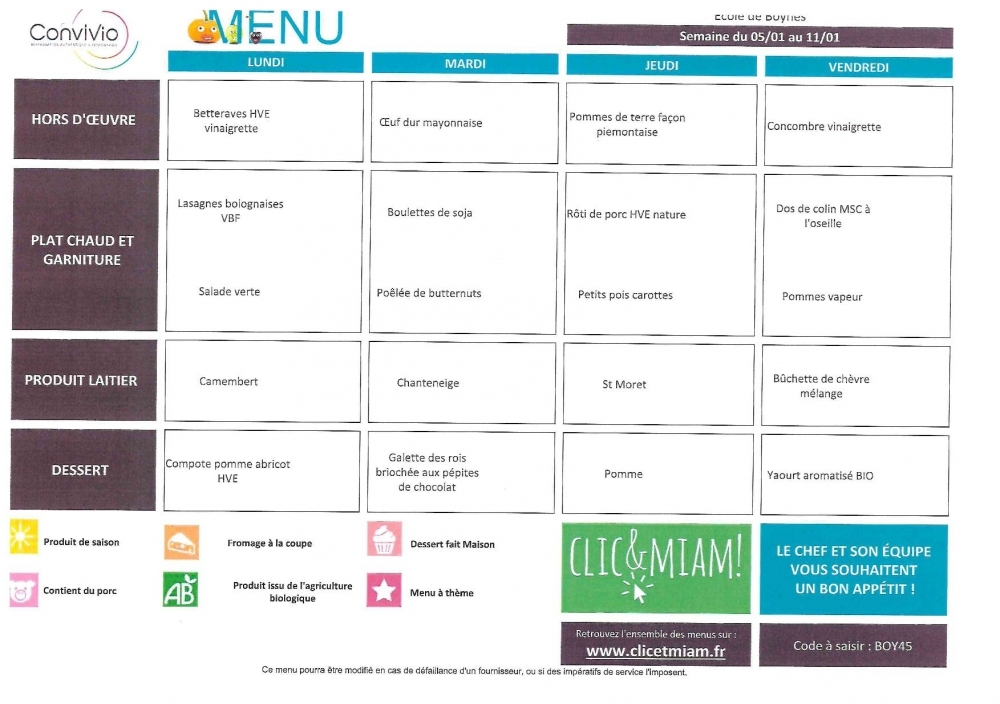 du 5 au 9 janvier - Commune de Boynes