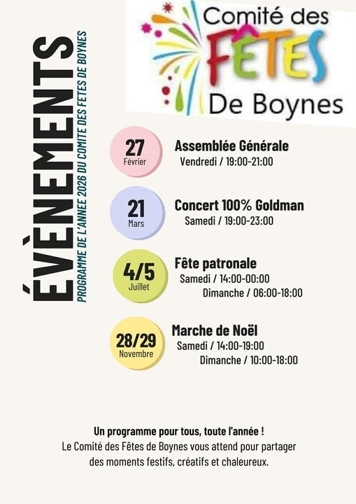 Animation 2026 - Commune de Boynes