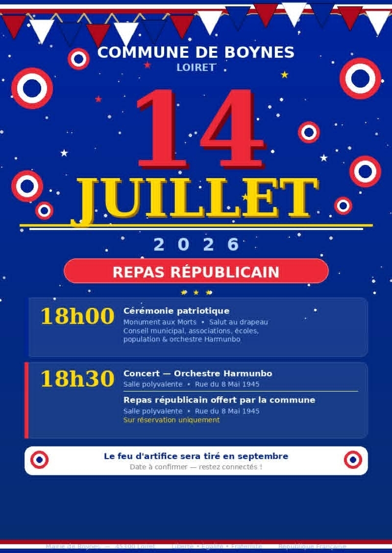 Repas Républicain - Commune de Boynes