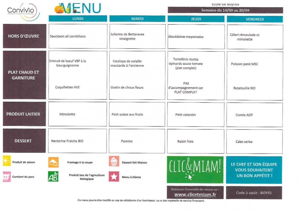 du 14 au 18 septembre - Commune de Boynes